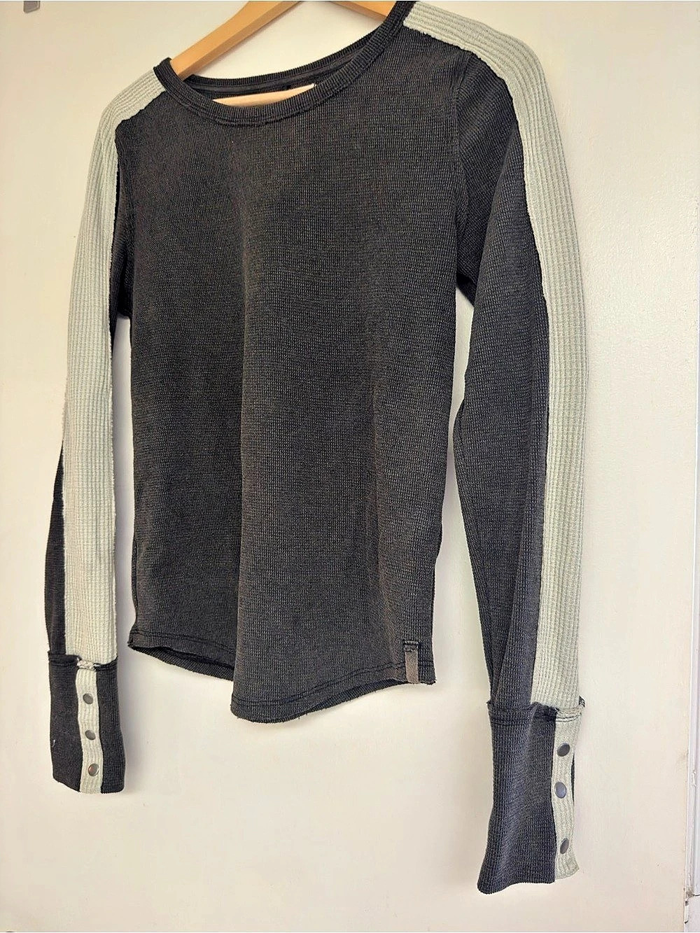 Free People All In Cuff Top Black & Gray
